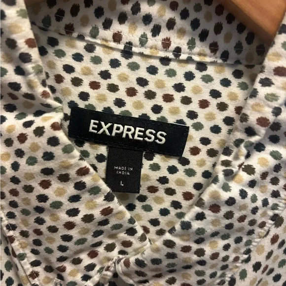 Express Men's White Dress Shirt - Picture 2 of 3